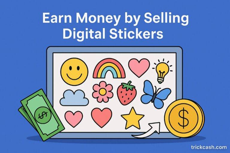 earn money by selling digital stickers or Sell digital planner stickers